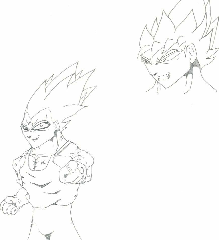 Majin Vegeta and Goku . . . I hate this one =\